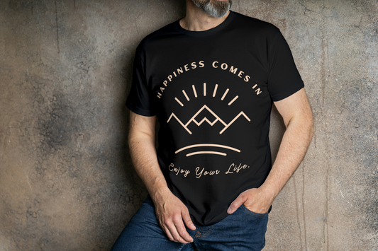 Happiness Comes In  – Round Neck Tee