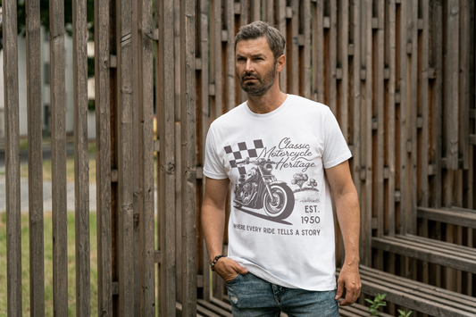Vintage Rider – Classic Round Neck Tee